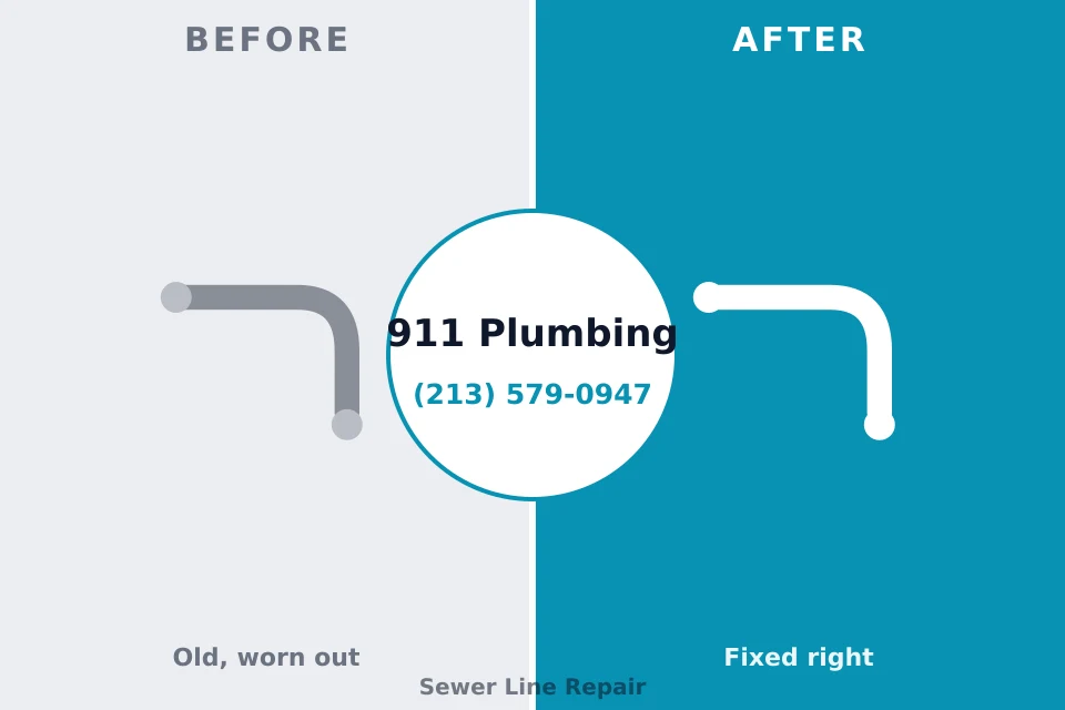 Before and after: plumbing repair Crescent Springs, KY